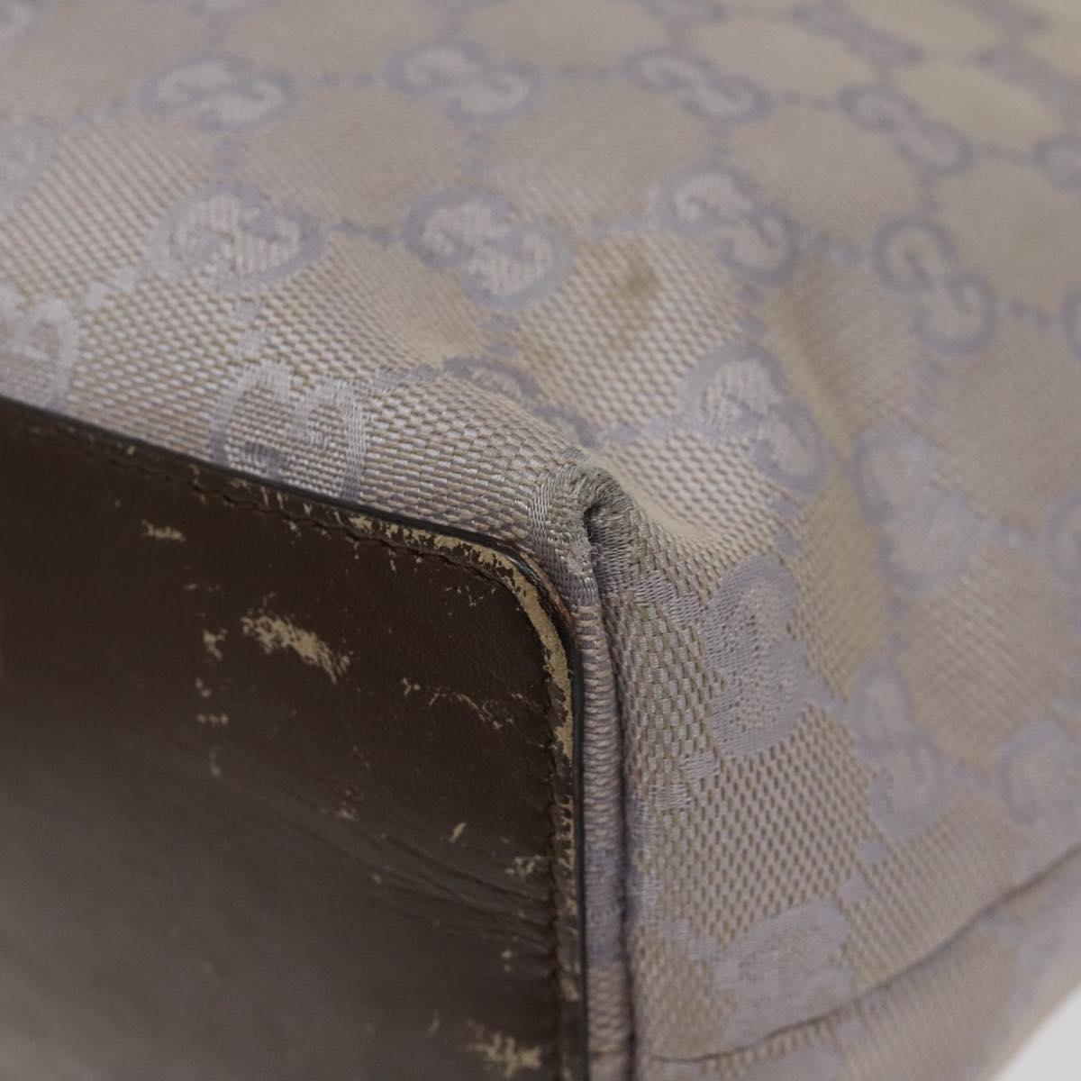 GUCCI GG Canvas Tote Bag Silver Purple 31244 Auth BA1736