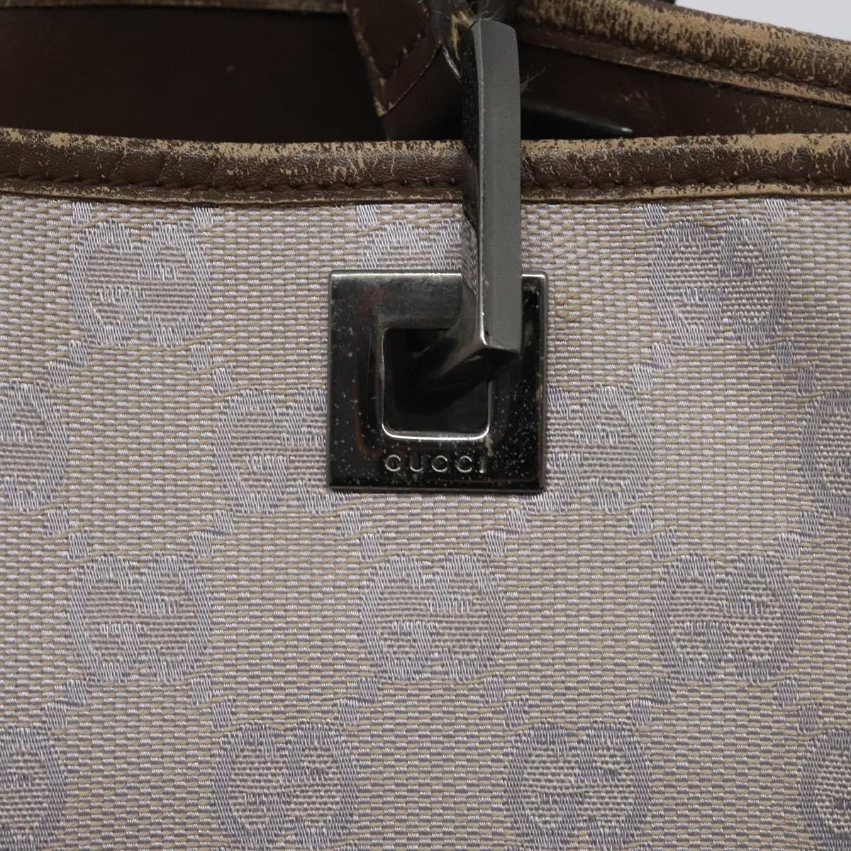 GUCCI GG Canvas Tote Bag Silver Purple 31244 Auth BA1736