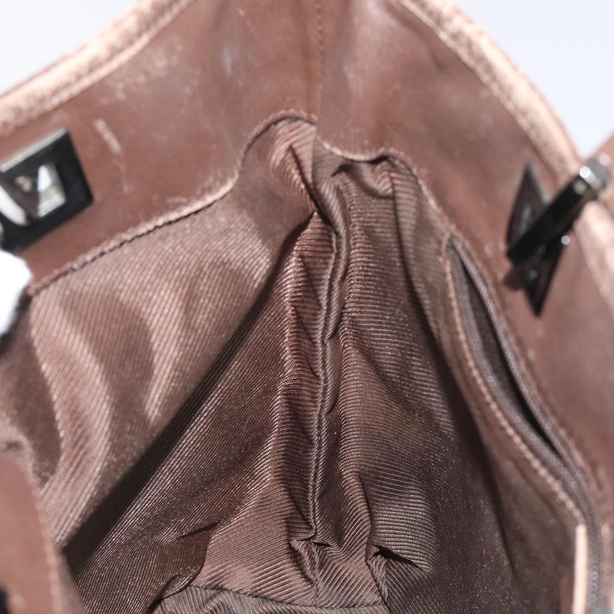 GUCCI GG Canvas Tote Bag Silver Purple 31244 Auth BA1736