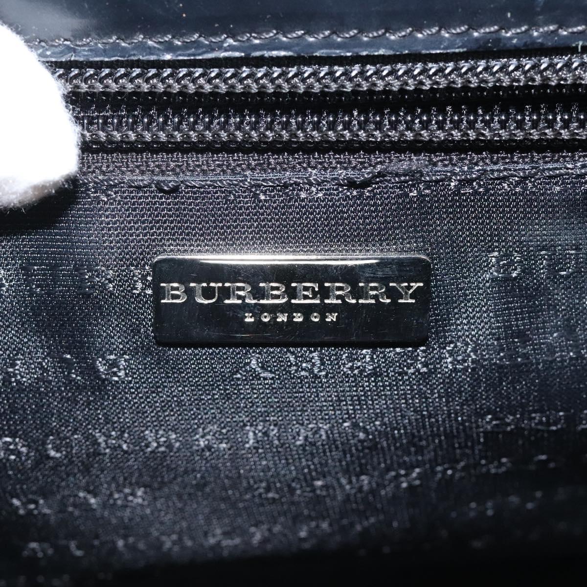 BURBERRY Nova Check Shoulder Bag PVC Beige Auth BA1737