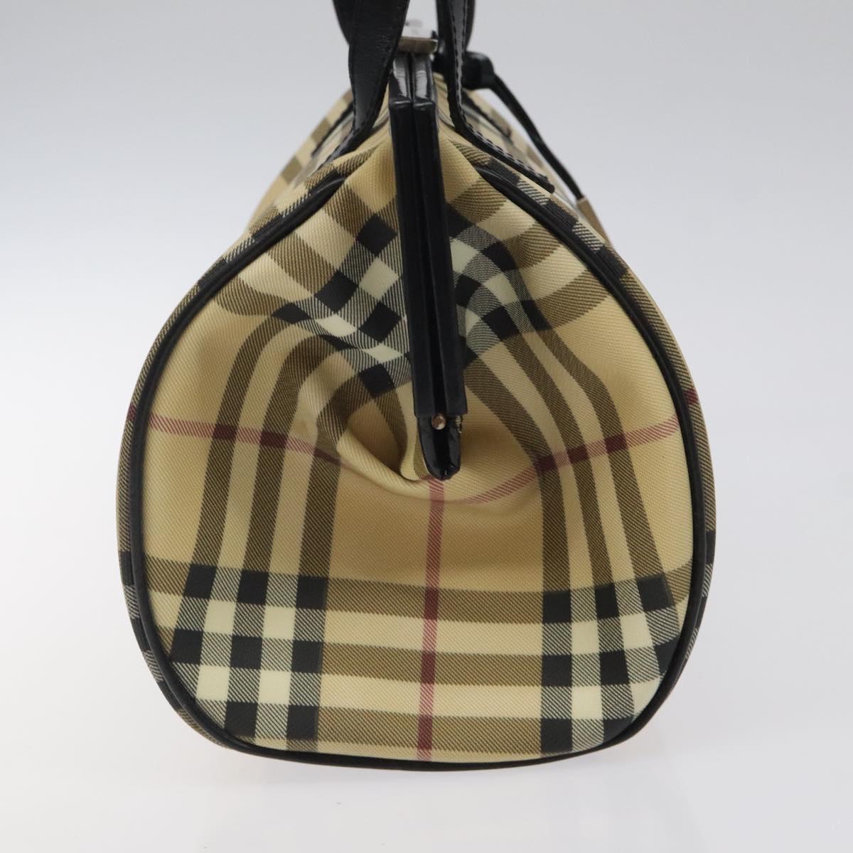 BURBERRY Nova Check Shoulder Bag PVC Beige Auth BA1737