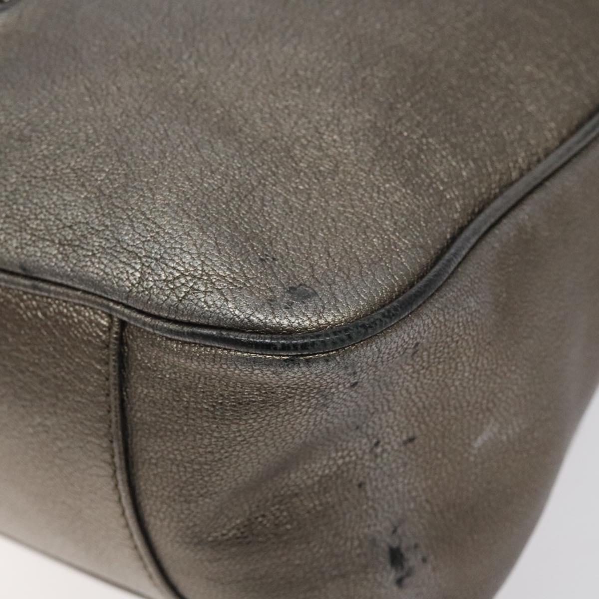 Salvatore Ferragamo Shoulder Bag Leather Champagne Gold Auth BA1746