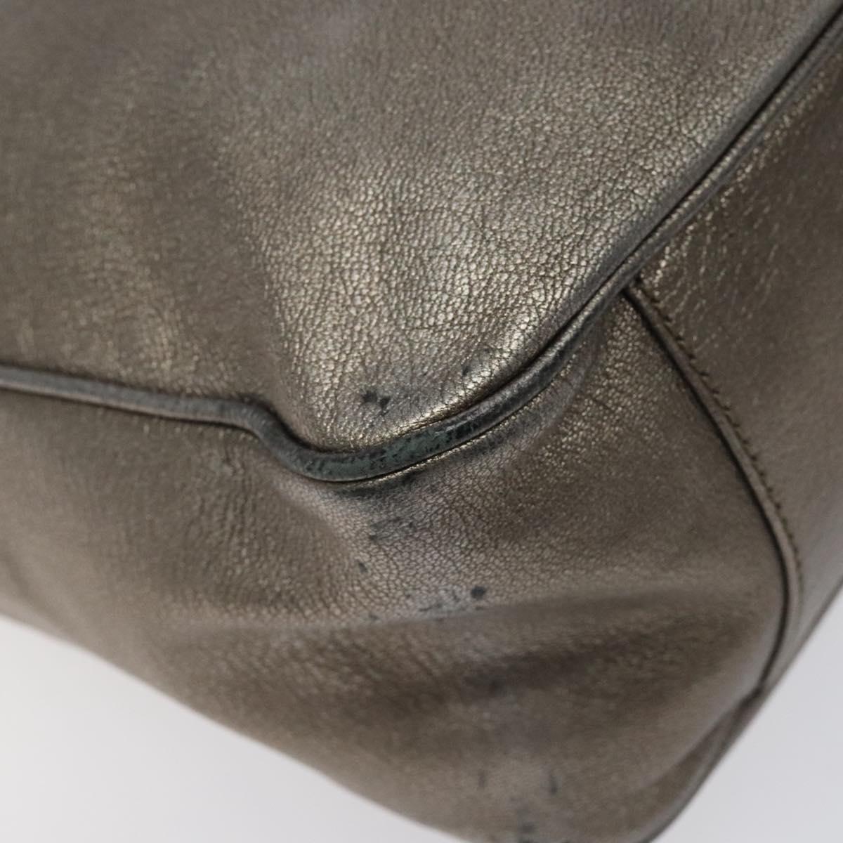 Salvatore Ferragamo Shoulder Bag Leather Champagne Gold Auth BA1746