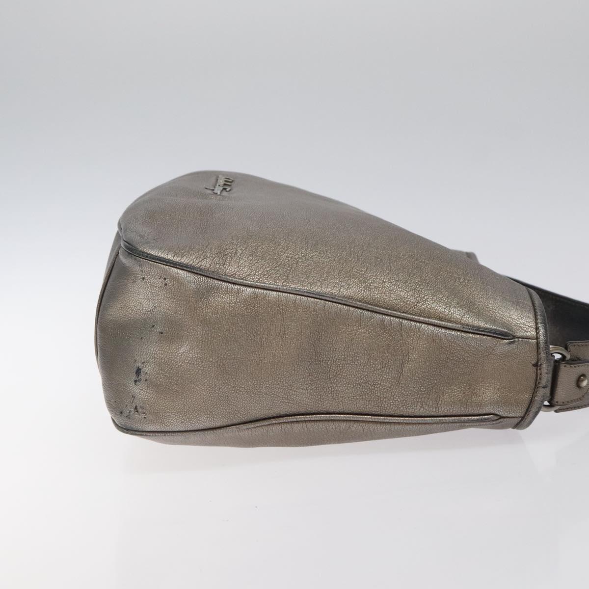 Salvatore Ferragamo Shoulder Bag Leather Champagne Gold Auth BA1746