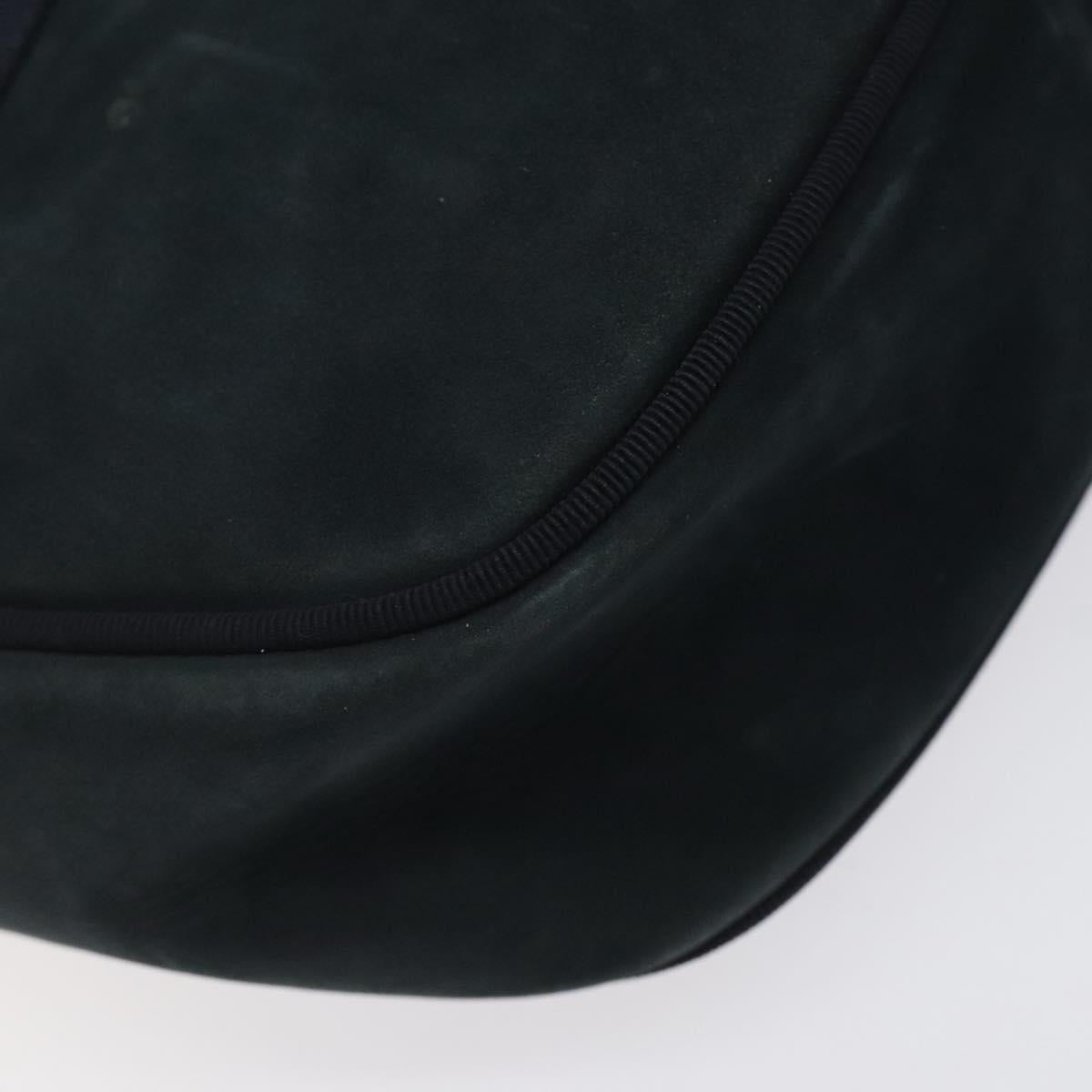 Salvatore Ferragamo Shoulder Bag Suede Navy Gold Auth BA1748