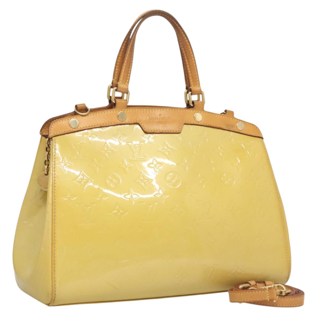 LOUIS VUITTON Monogram Vernis Blair MM Hand Bag 2way Citrin M90108 Auth BA1751