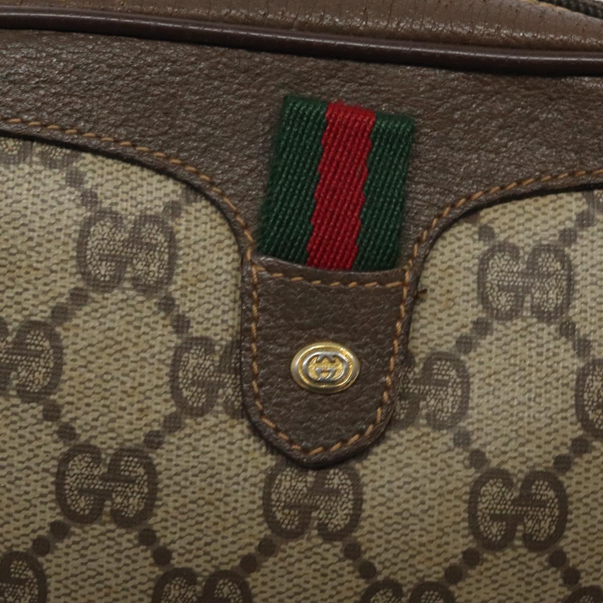 GUCCI GG Supreme Web Sherry Line Shoulder Bag PVC 007 58 6112 8031 Auth BA1765