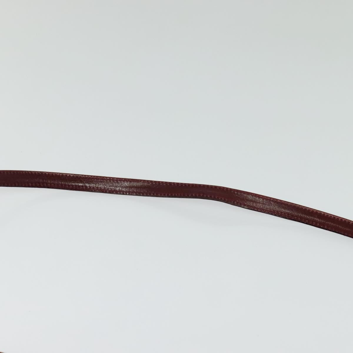 Salvatore Ferragamo Shoulder Bag Suede Bordeaux Gold Auth BA1768