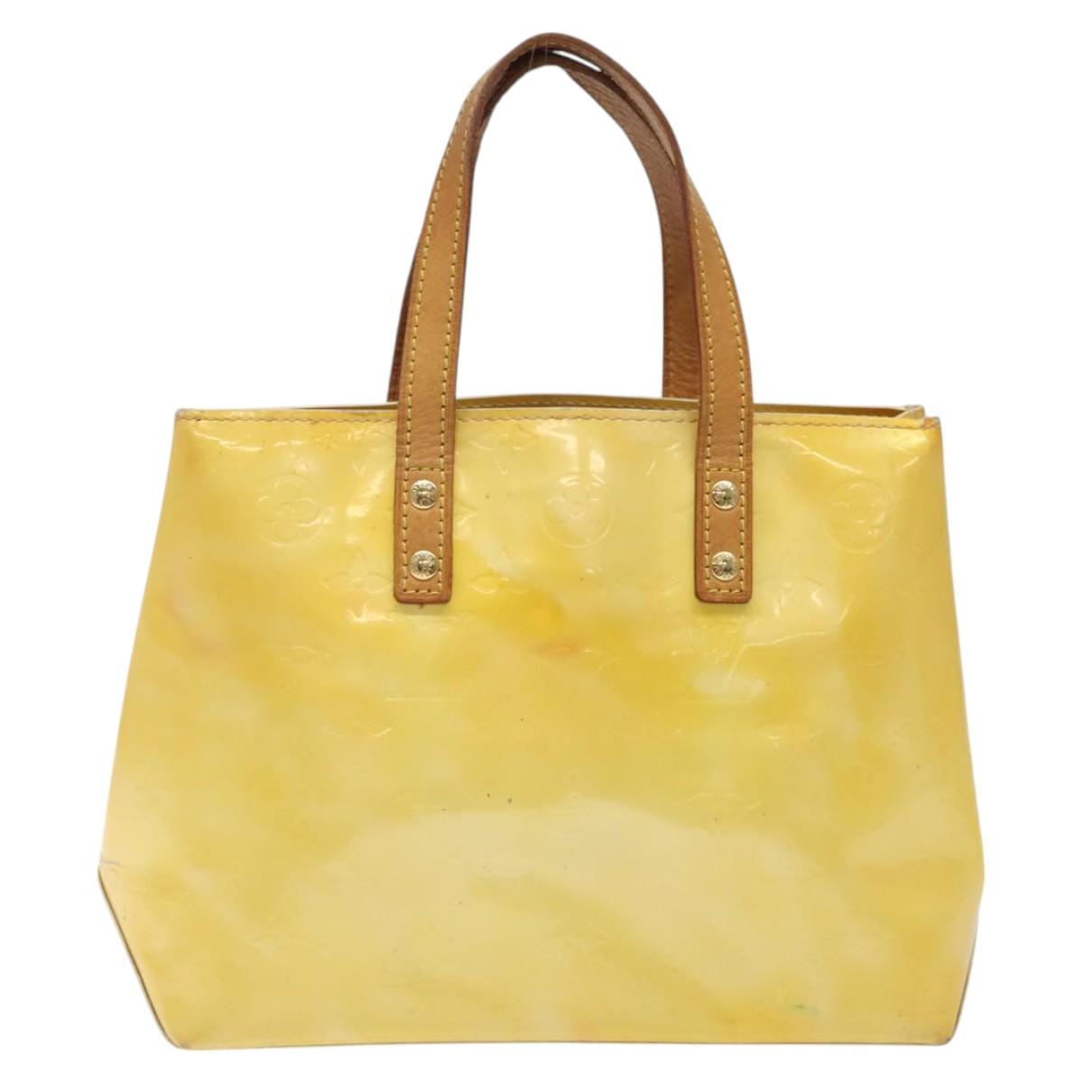 LOUIS VUITTON Monogram Vernis Reade PM Hand Bag Gris M91145 LV Auth BA1770