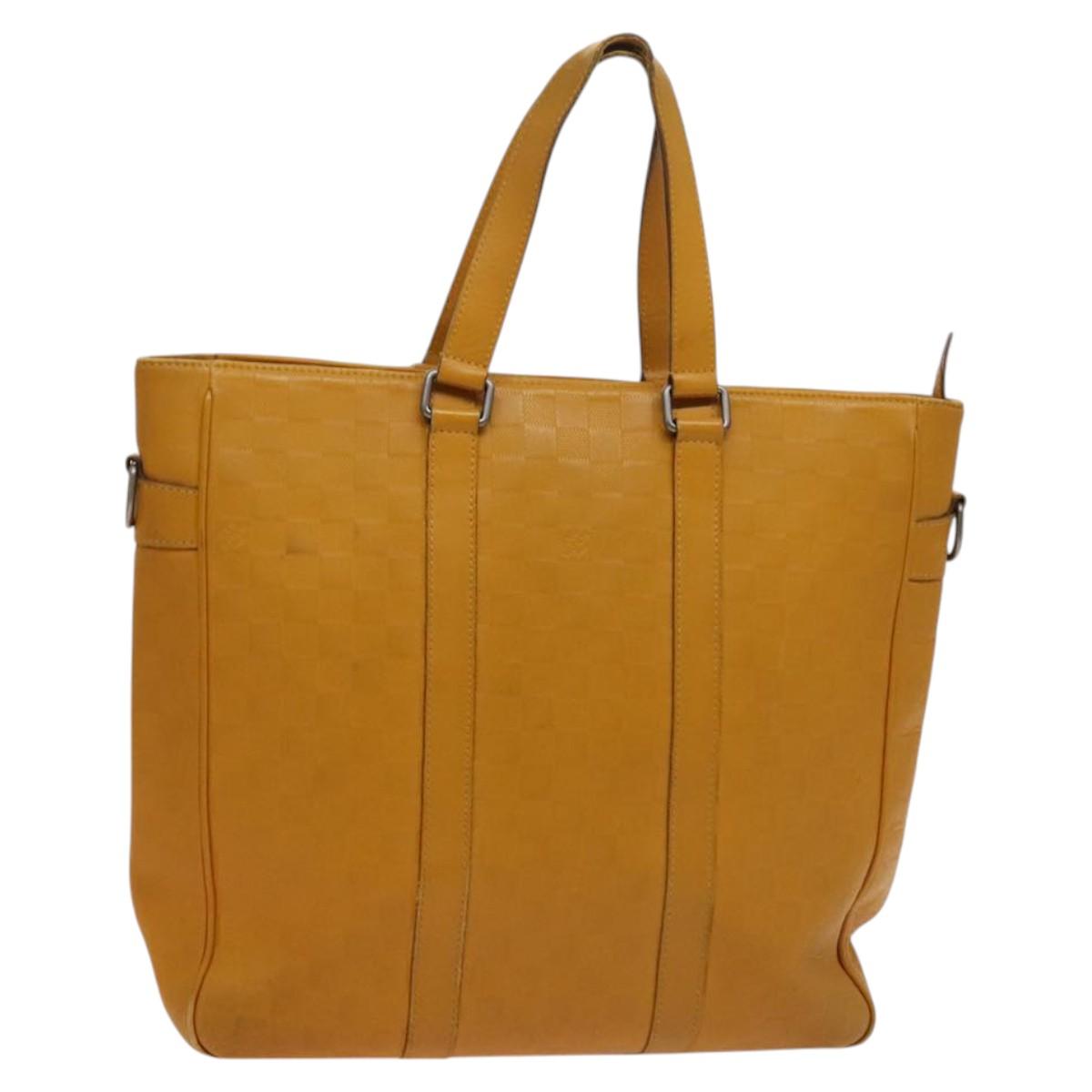 LOUIS VUITTON Damier Infini Neo Tadao Bag 2way Yellow N41228 LV Auth BA1777