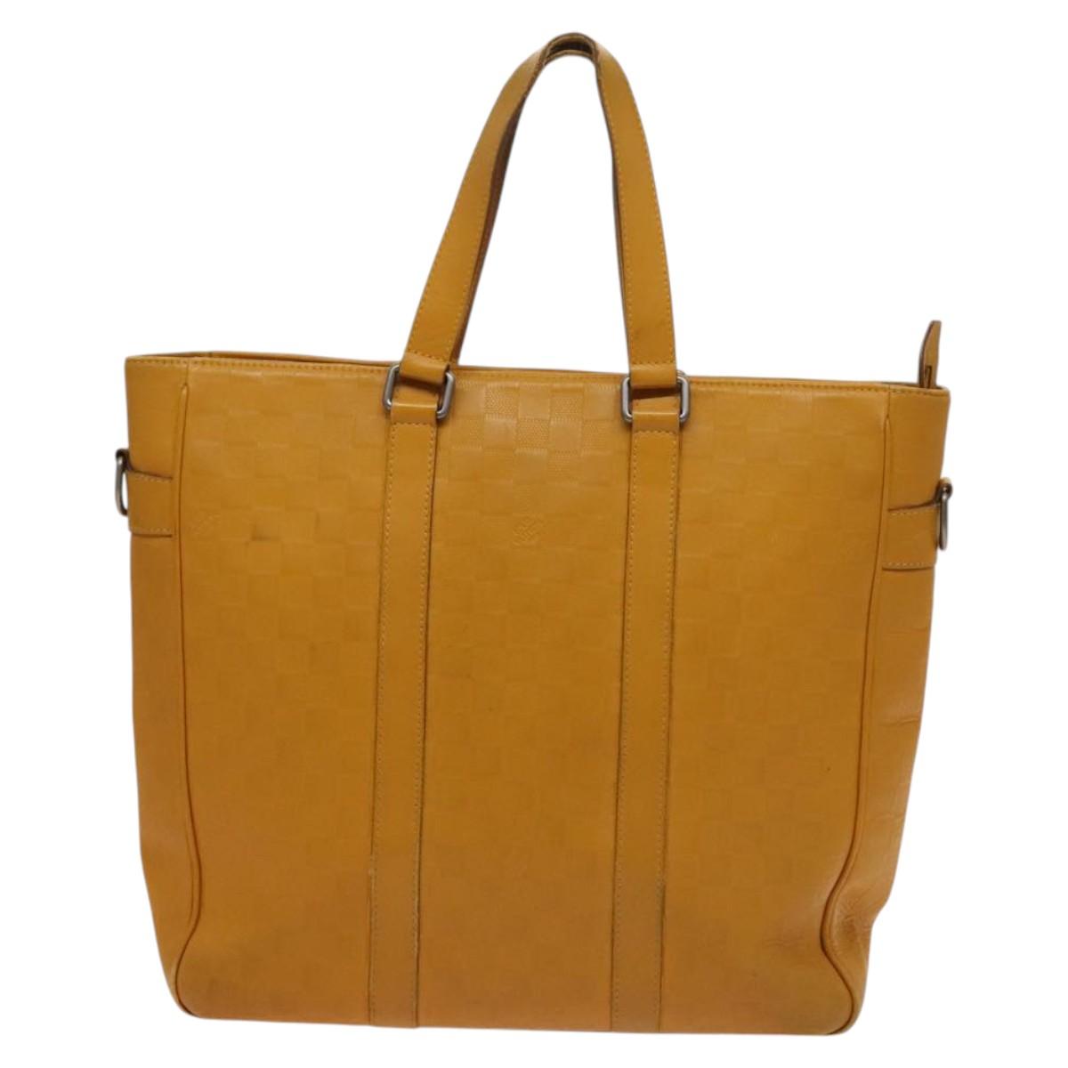 LOUIS VUITTON Damier Infini Neo Tadao Bag 2way Yellow N41228 LV Auth BA1777
