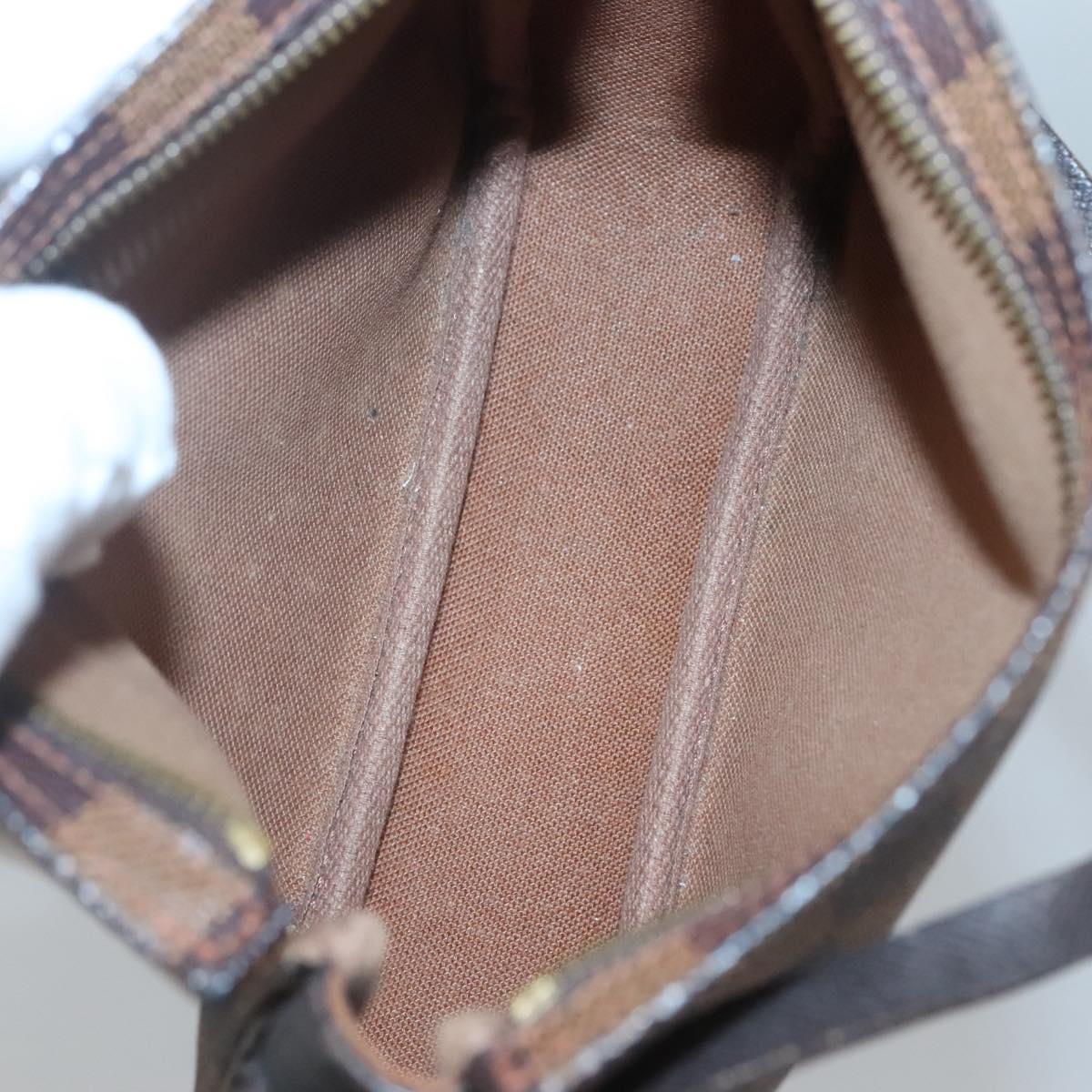 LOUIS VUITTON Damier Ebene Trousse Makeup Pouch N51982 LV Auth BA1789