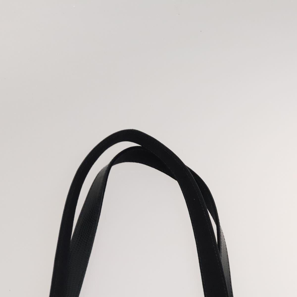 Salvatore Ferragamo Tote Bag Leather Embossed Navy Gold Auth BA1802