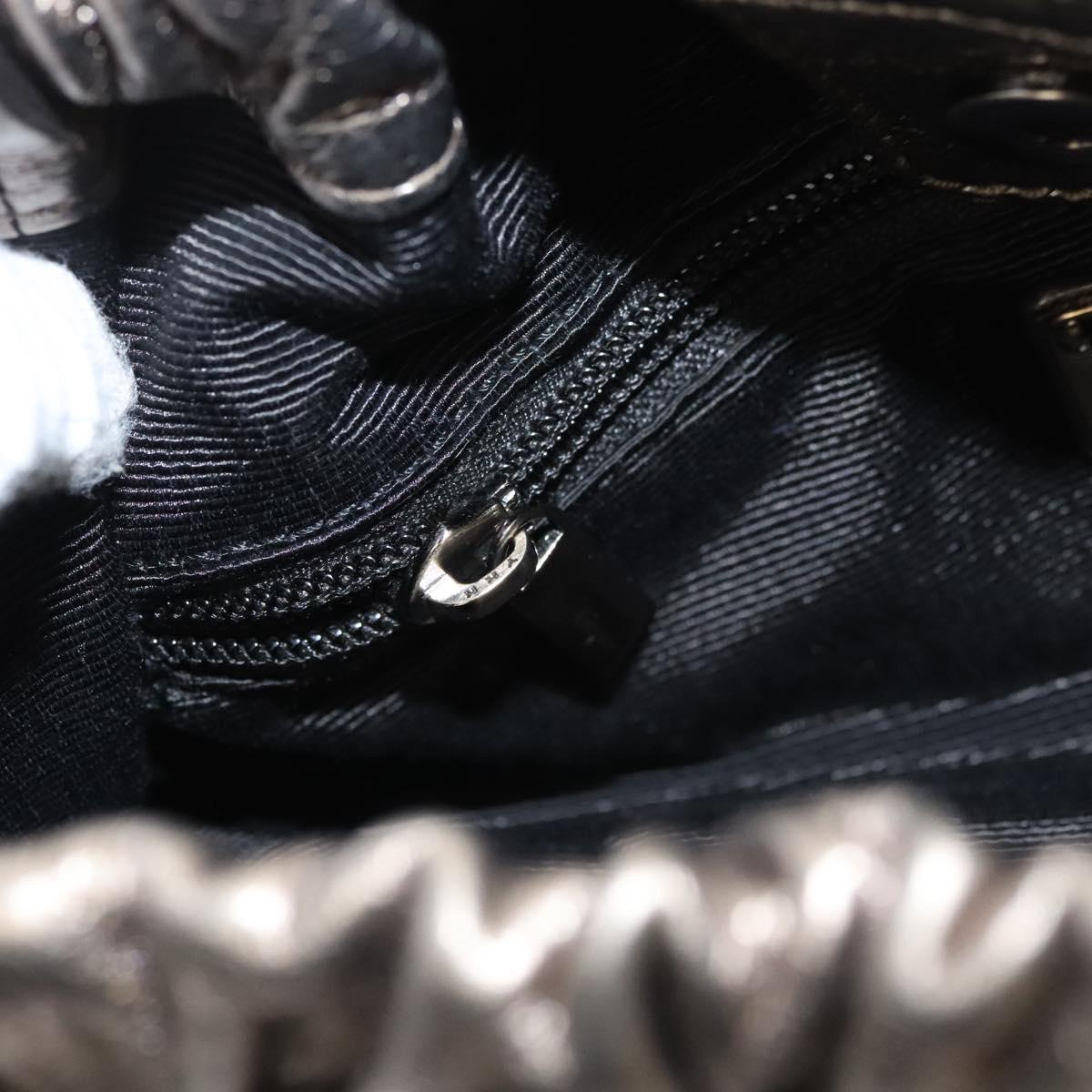 Salvatore Ferragamo Vala Shoulder Bag Leather Champagne Gold Auth BA1804