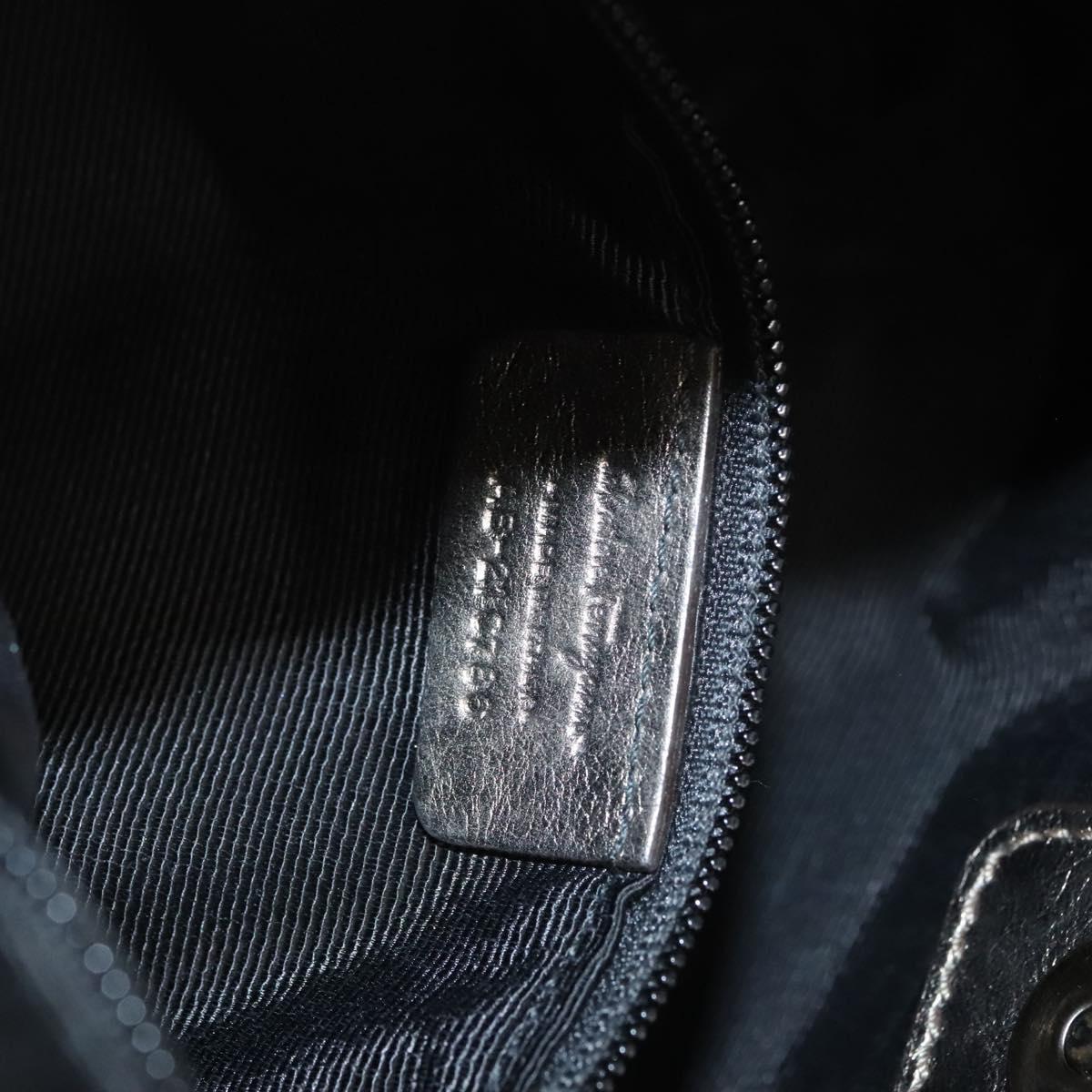 Salvatore Ferragamo Vala Shoulder Bag Leather Champagne Gold Auth BA1804