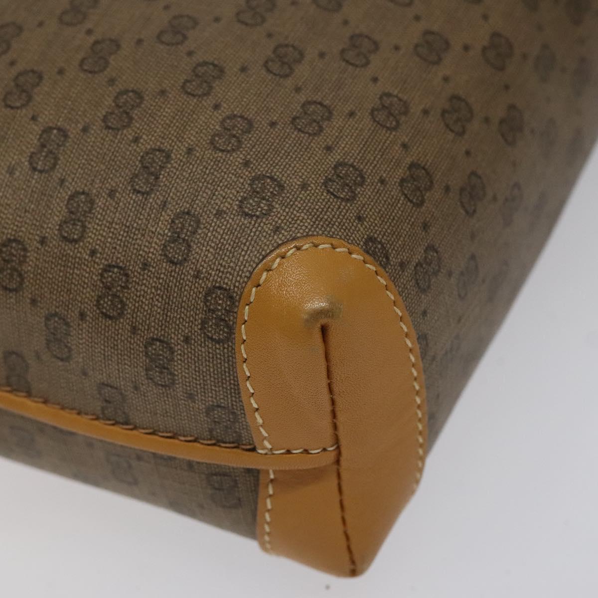 GUCCI Micro GG Supreme Shoulder Bag PVC Beige Gold 007 115 0093 Auth BA1805