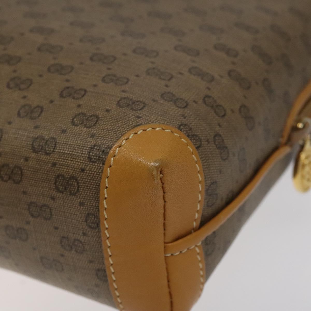 GUCCI Micro GG Supreme Shoulder Bag PVC Beige Gold 007 115 0093 Auth BA1805