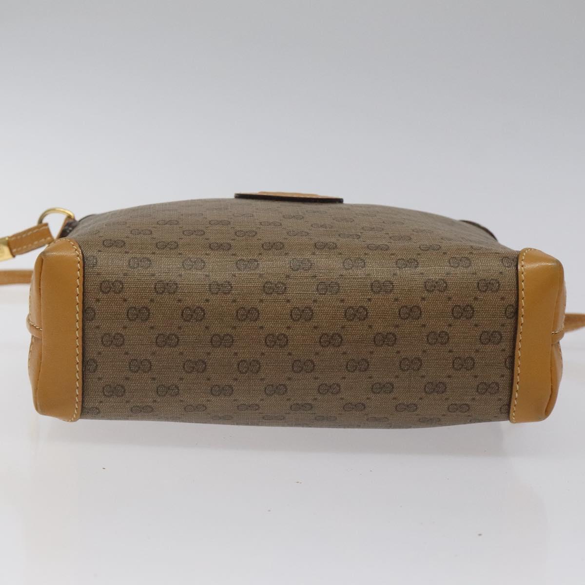 GUCCI Micro GG Supreme Shoulder Bag PVC Beige Gold 007 115 0093 Auth BA1805