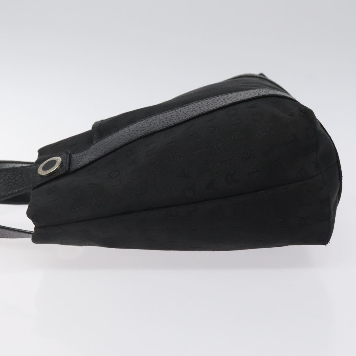 BVLGARI Logo Mania Hand Bag Canvas Black Auth BA1827