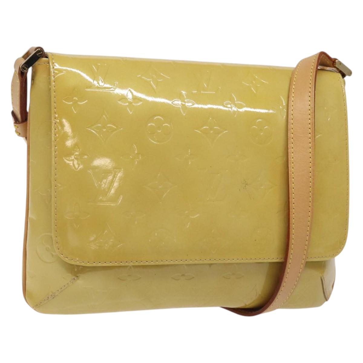 LOUIS VUITTON Monogram Vernis Thompson Street Bag Beige M91301 LV Auth BA1874