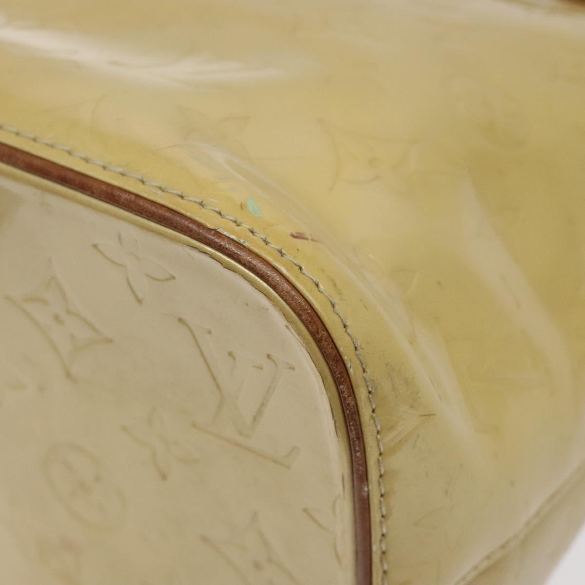 LOUIS VUITTON Monogram Vernis Houston Hand Bag Beige M91004 LV Auth BA1876