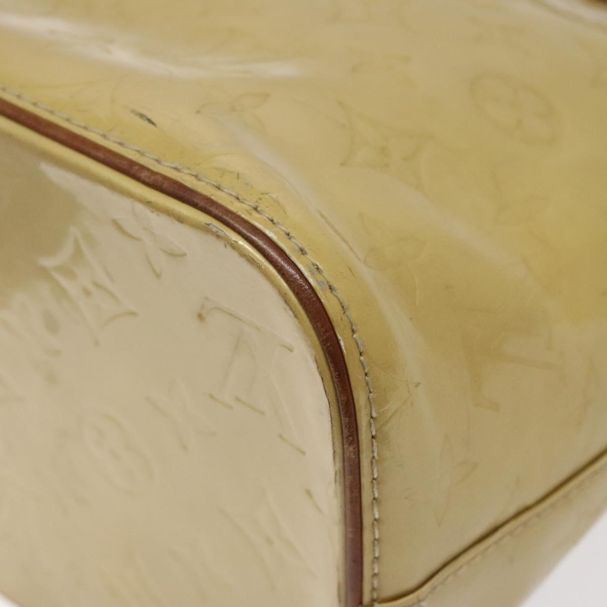 LOUIS VUITTON Monogram Vernis Houston Hand Bag Beige M91004 LV Auth BA1876