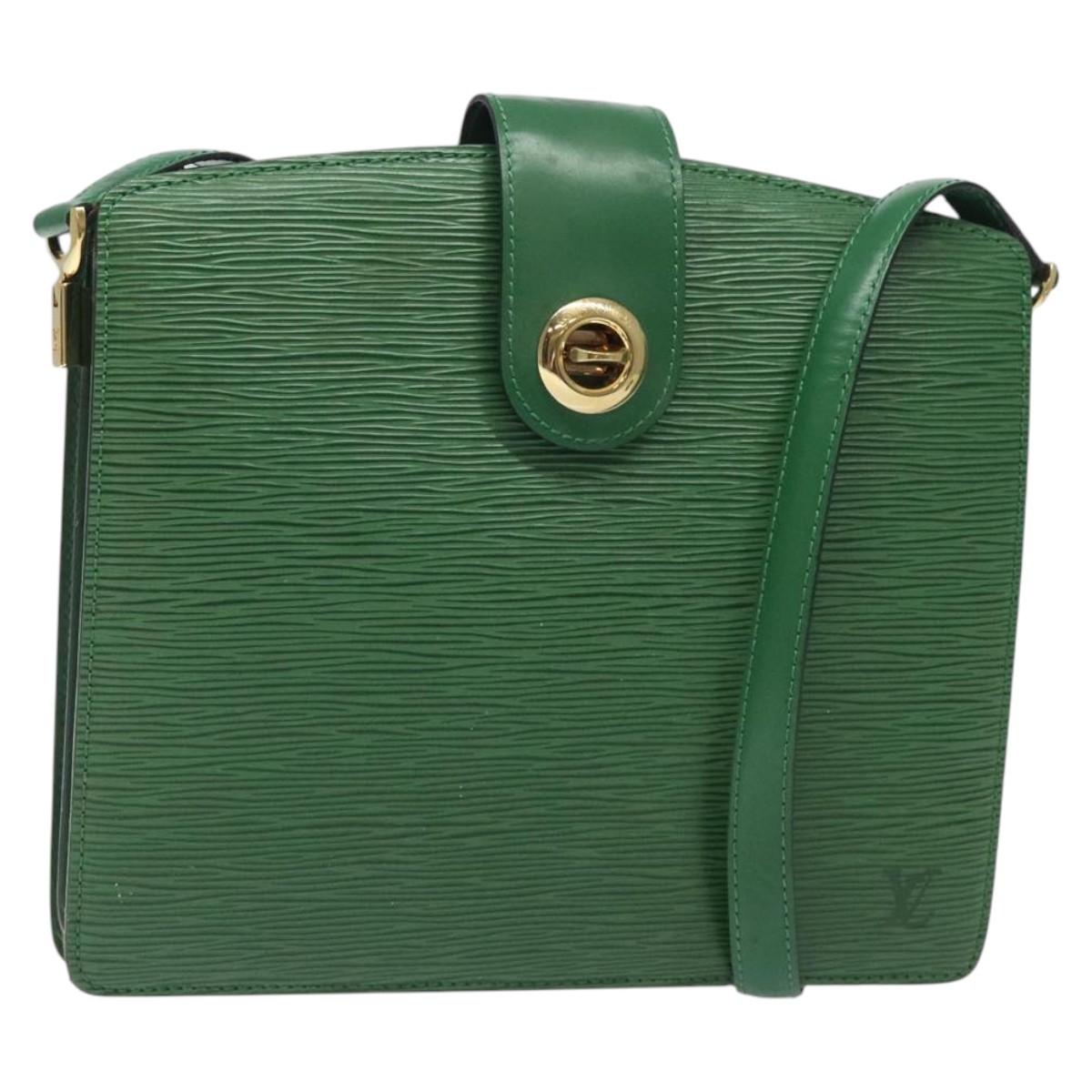 LOUIS VUITTON Epi Capuchin Shoulder Bag Green M52344 LV Auth BA1897
