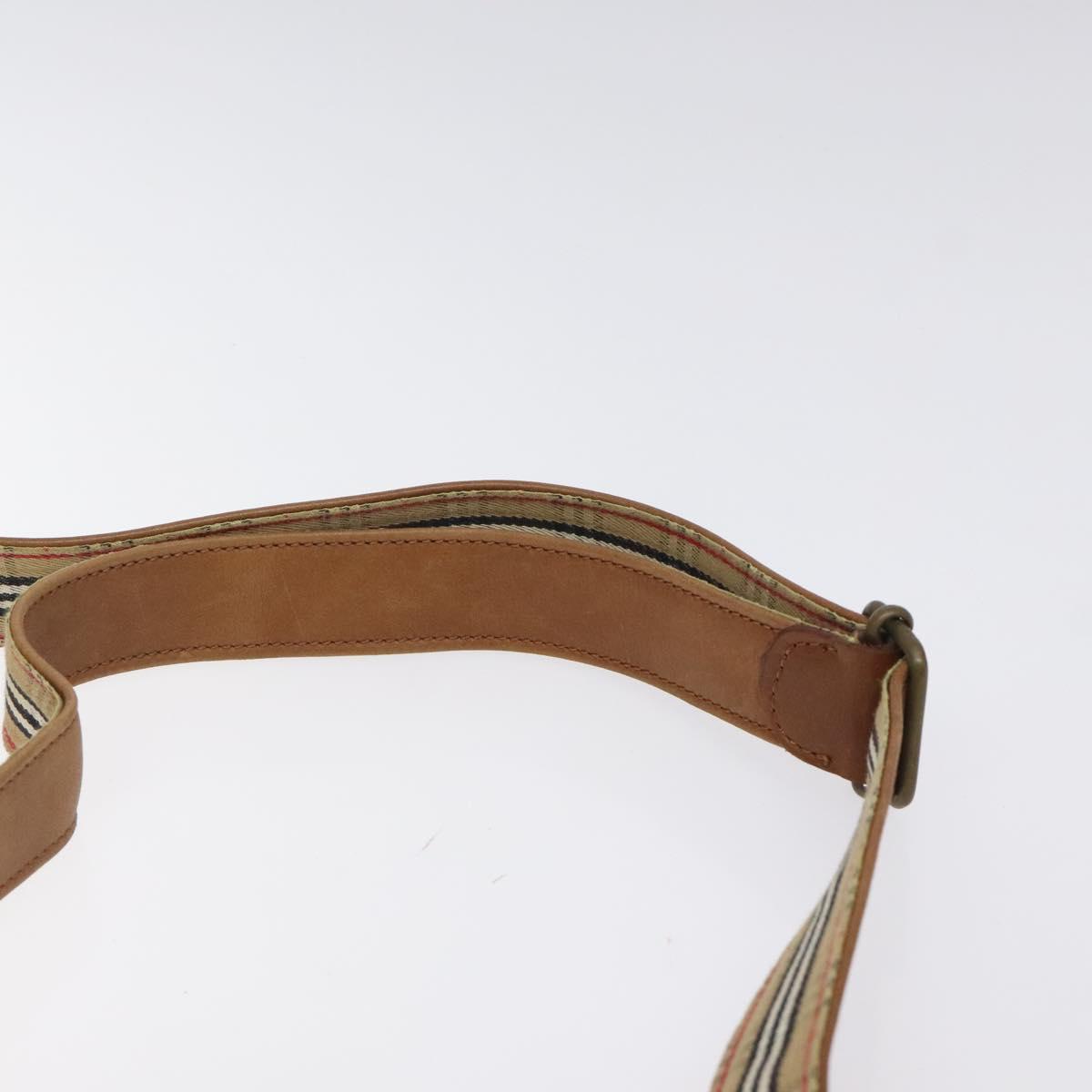 Burberrys Shoulder Bag Suede Brown Gold Auth BA1911