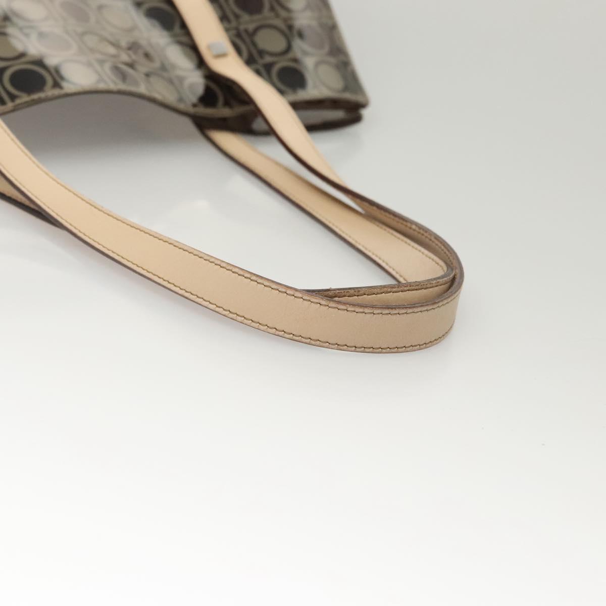 Salvatore Ferragamo Tote Bag Vinyl Brown Auth BA1920