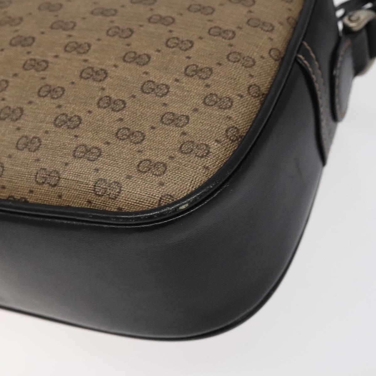 GUCCI Micro GG Supreme Shoulder Bag PVC Brown 001 256 1189 Auth BA1925