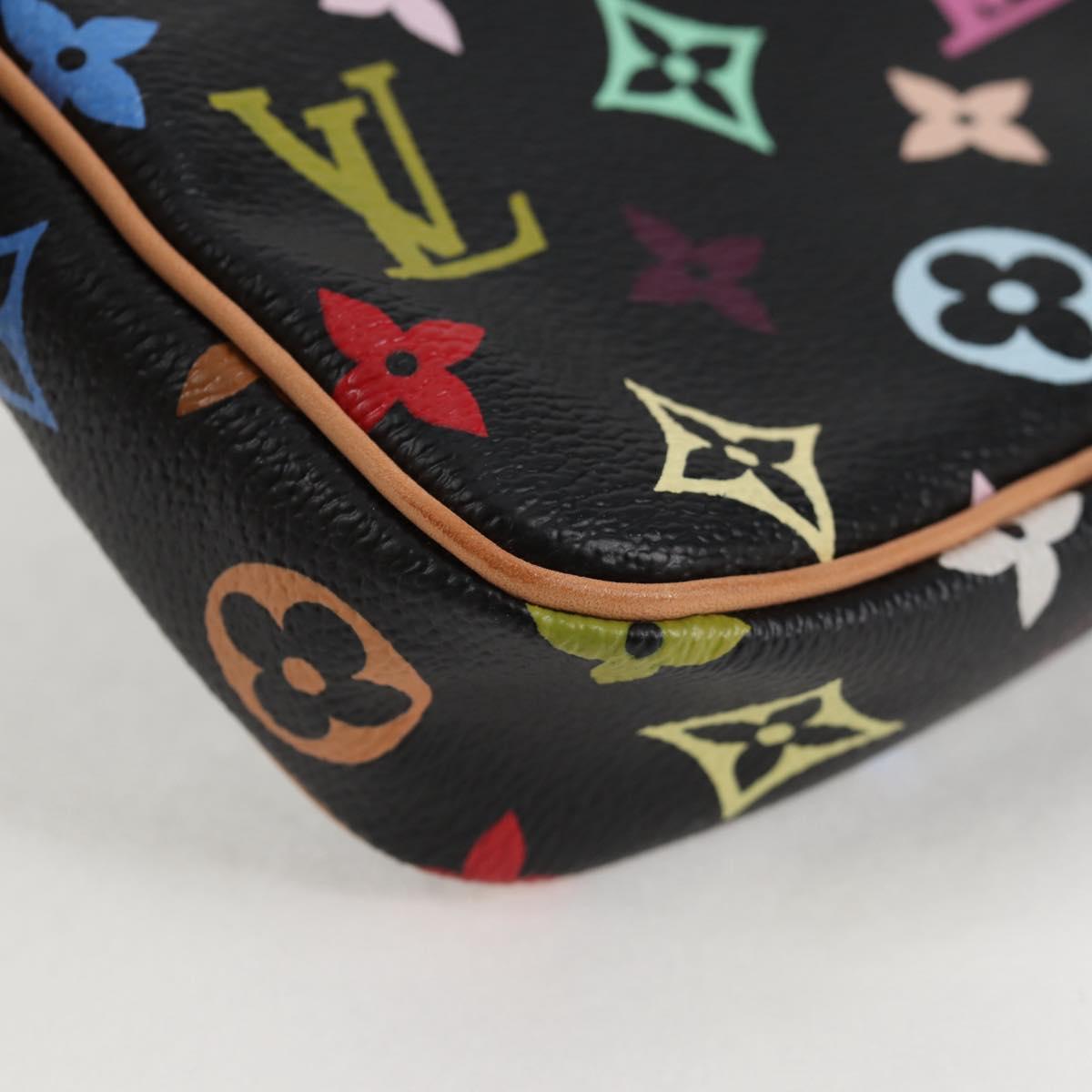 LOUIS VUITTON Monogram Multicolor Pochette Accessoires Black M92648 Auth BA1927V