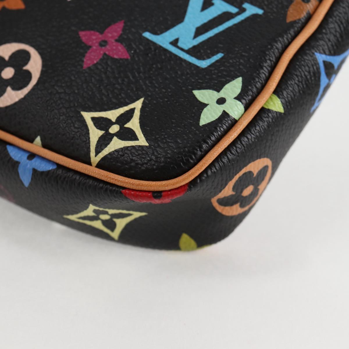 LOUIS VUITTON Monogram Multicolor Pochette Accessoires Black M92648 Auth BA1927V