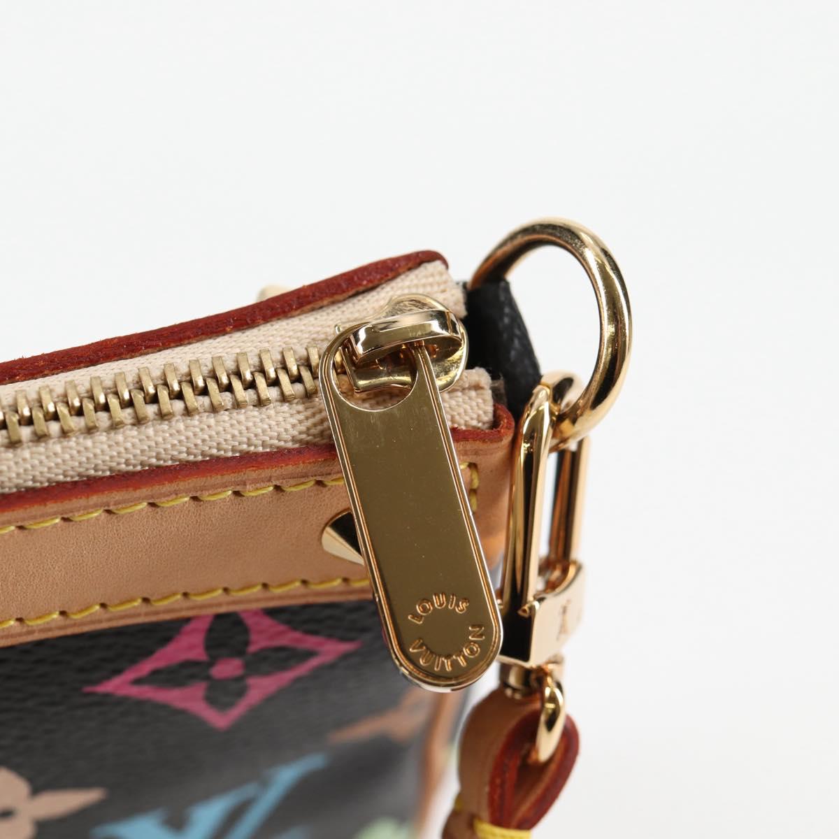 LOUIS VUITTON Monogram Multicolor Pochette Accessoires Black M92648 Auth BA1927V