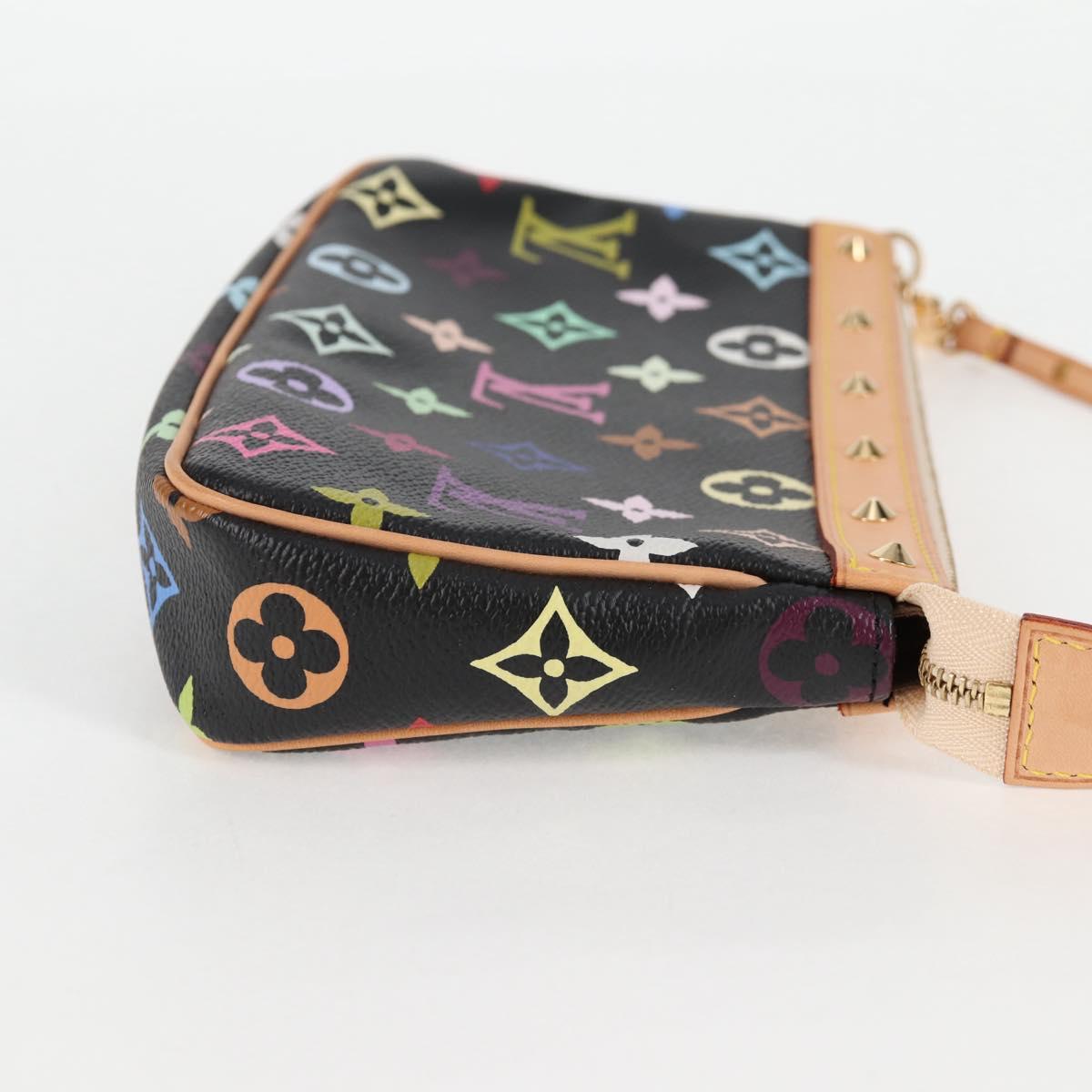 LOUIS VUITTON Monogram Multicolor Pochette Accessoires Black M92648 Auth BA1927V