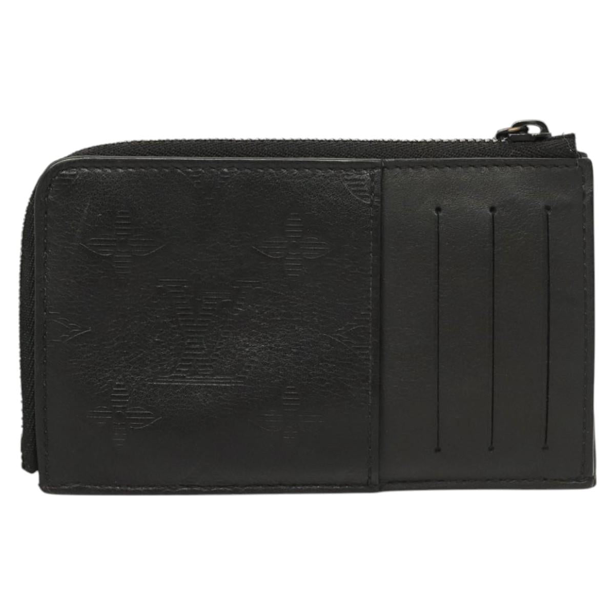 LOUIS VUITTON Monogram Shadow Hybrid Wallet Black M81526 LV Auth BA1929