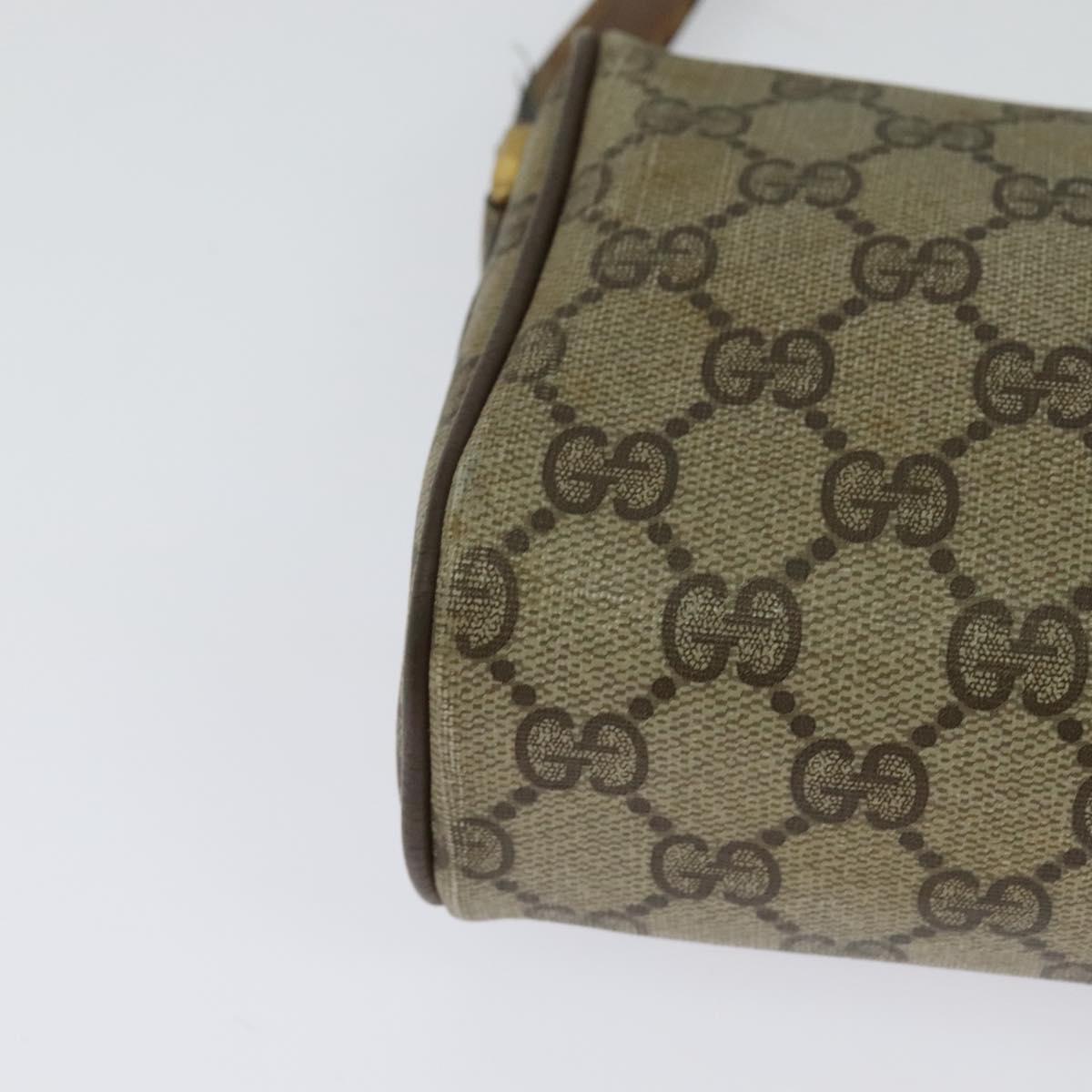 GUCCI GG Supreme Web Sherry Line Shoulder Bag PVC Beige 89 02 018 Auth BA1933