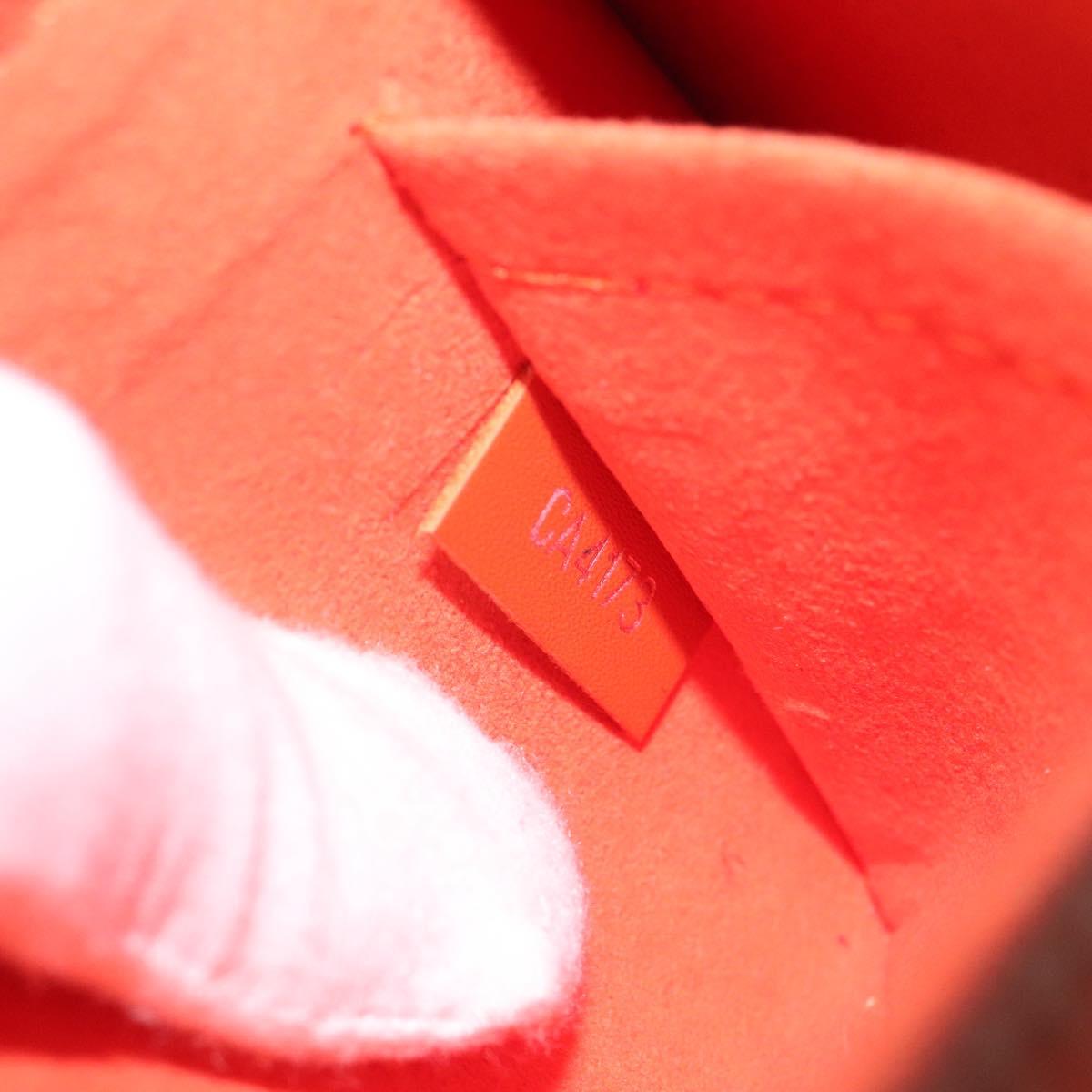 LOUIS VUITTON Epi Neverfull PM Pouch Orange LV Auth BA1936