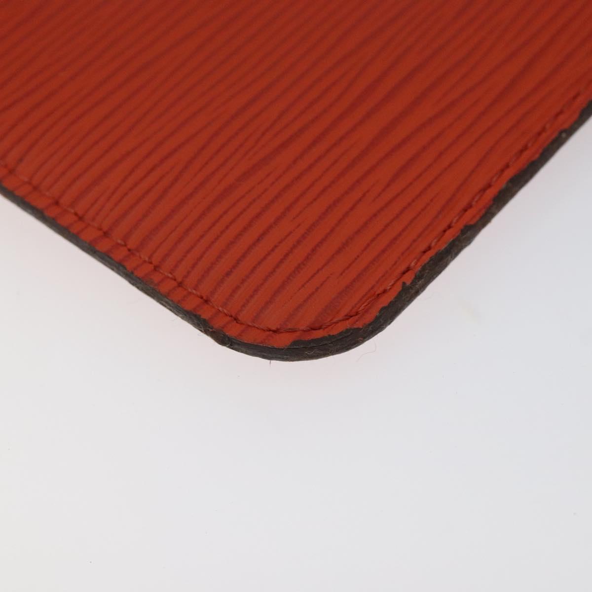 LOUIS VUITTON Epi Neverfull PM Pouch Orange LV Auth BA1936