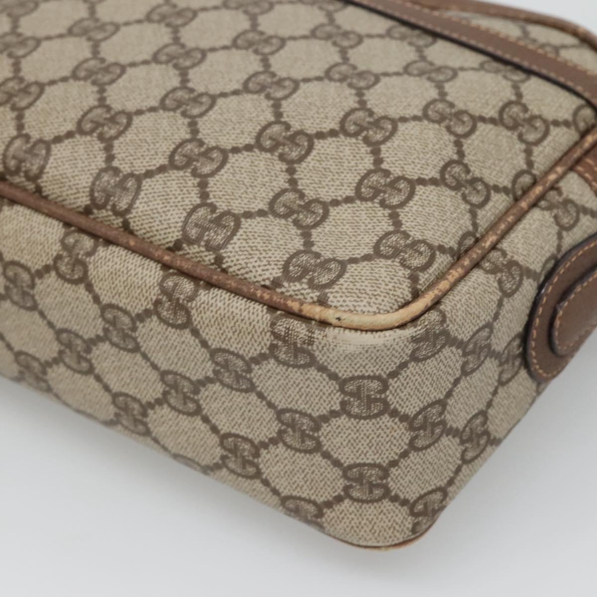 GUCCI GG Supreme Shoulder Bag PVC Beige Gold 001 56 0942 Auth BA1941