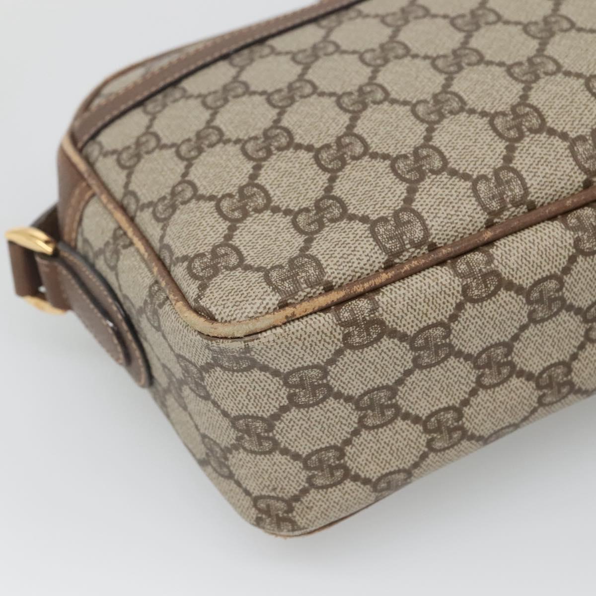 GUCCI GG Supreme Shoulder Bag PVC Beige Gold 001 56 0942 Auth BA1941