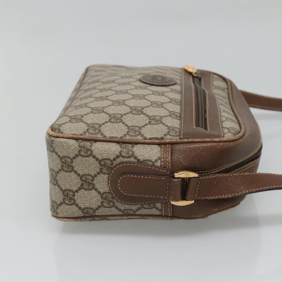 GUCCI GG Supreme Shoulder Bag PVC Beige Gold 001 56 0942 Auth BA1941