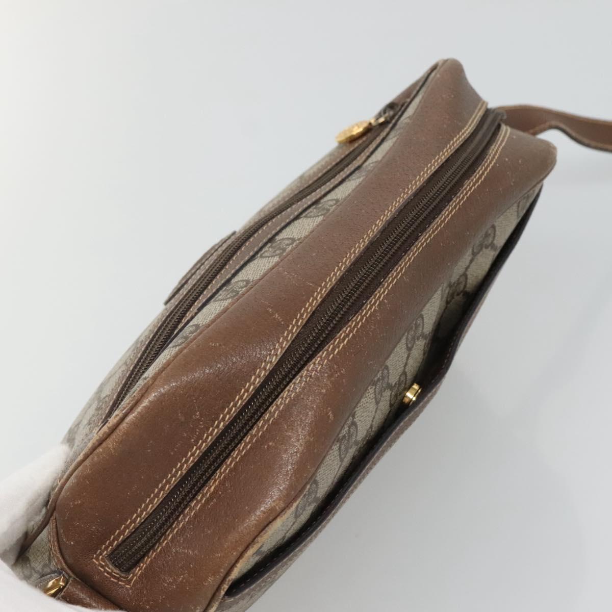 GUCCI GG Supreme Shoulder Bag PVC Beige Gold 001 56 0942 Auth BA1941