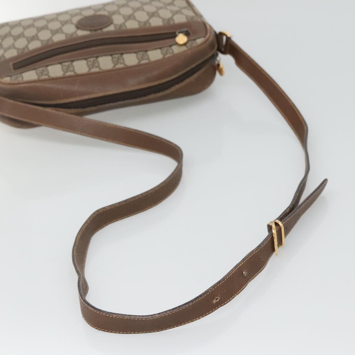 GUCCI GG Supreme Shoulder Bag PVC Beige Gold 001 56 0942 Auth BA1941