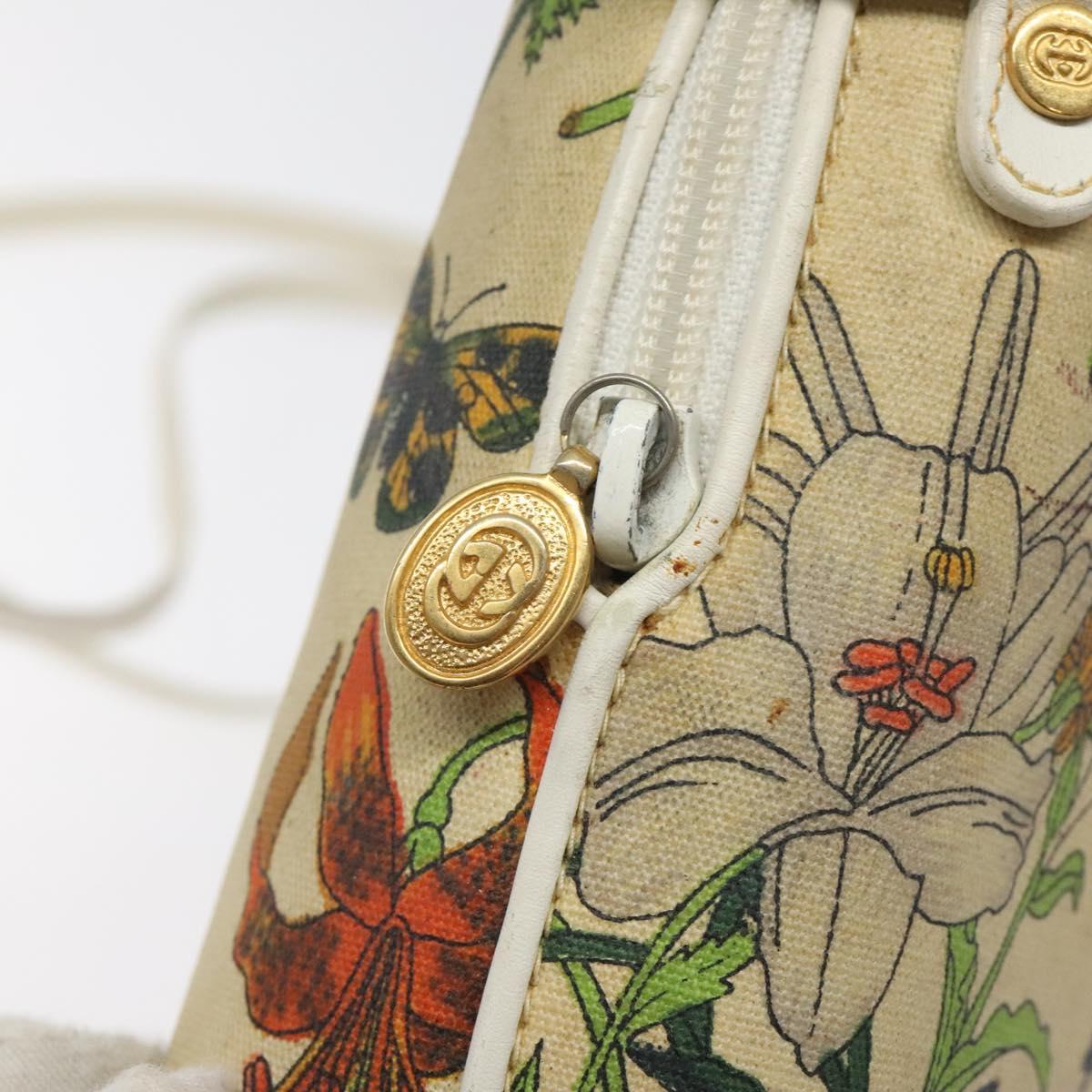 GUCCI Shoulder Bag Canvas Beige Gold 007 115 1093 Auth BA1952