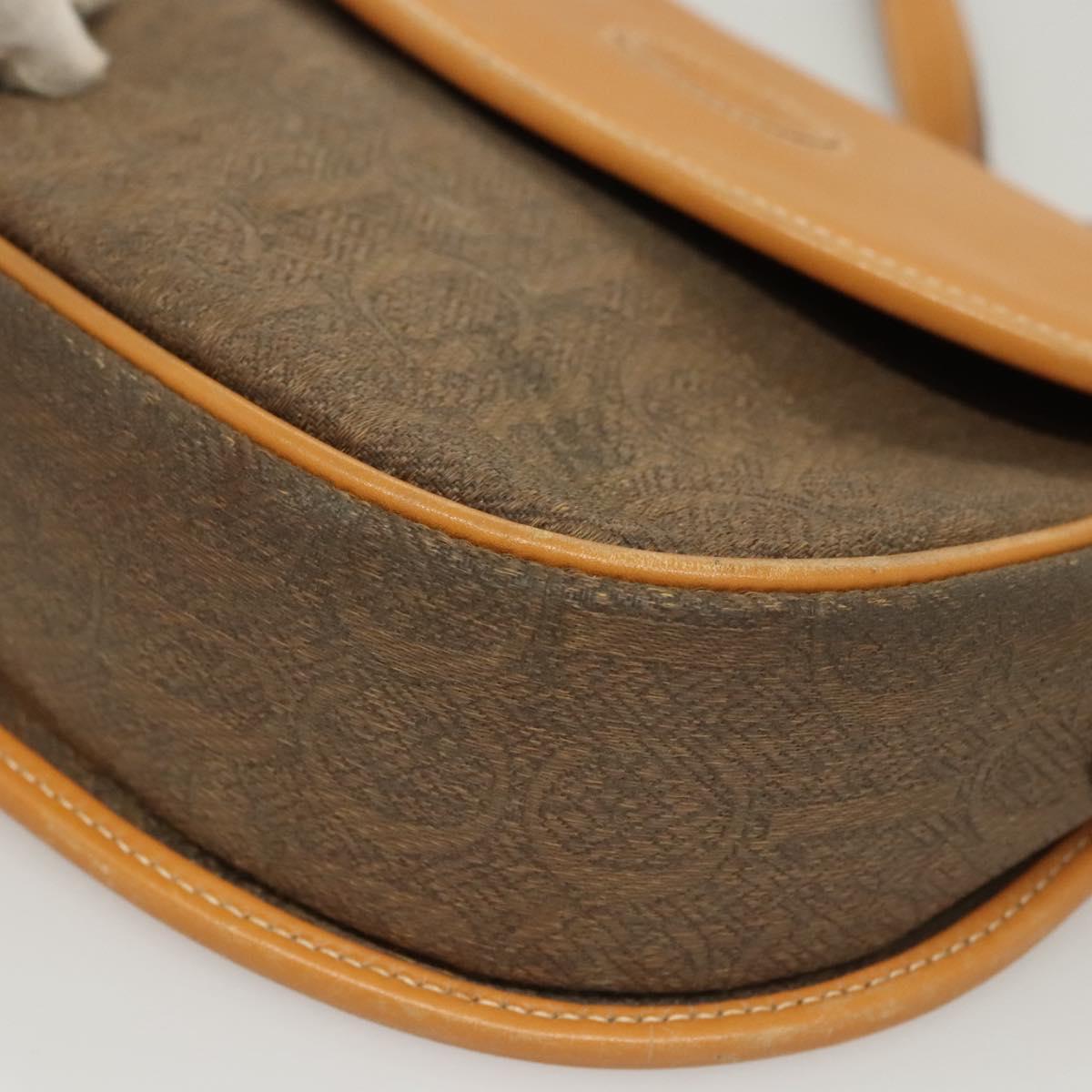 GUCCI Shoulder Bag Canvas Leather Beige 007 261 0074 Auth BA1953
