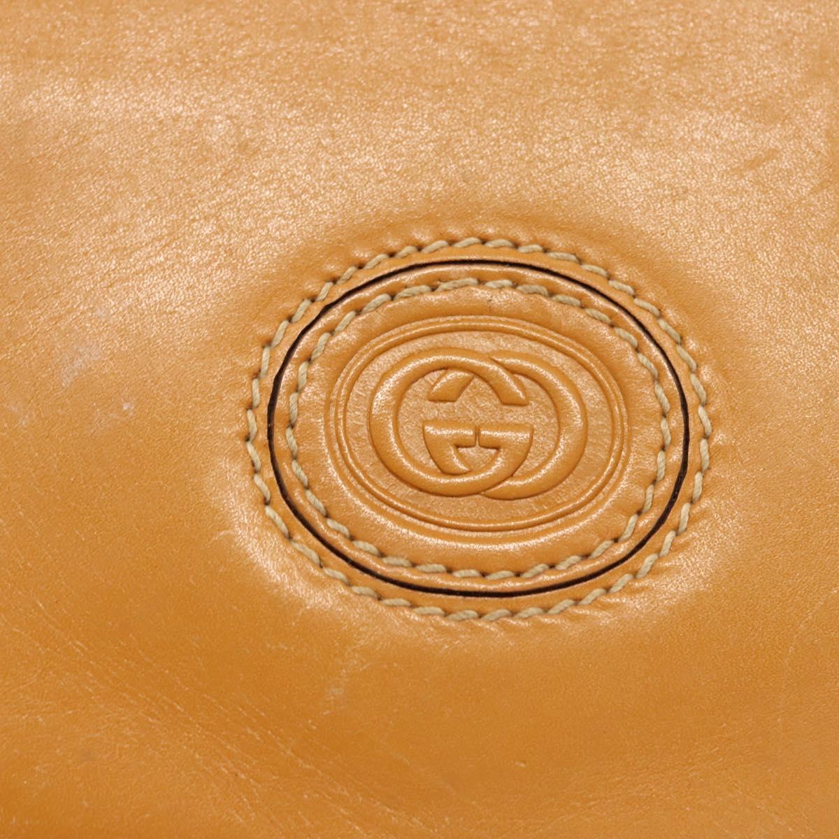 GUCCI Shoulder Bag Canvas Leather Beige 007 261 0074 Auth BA1953