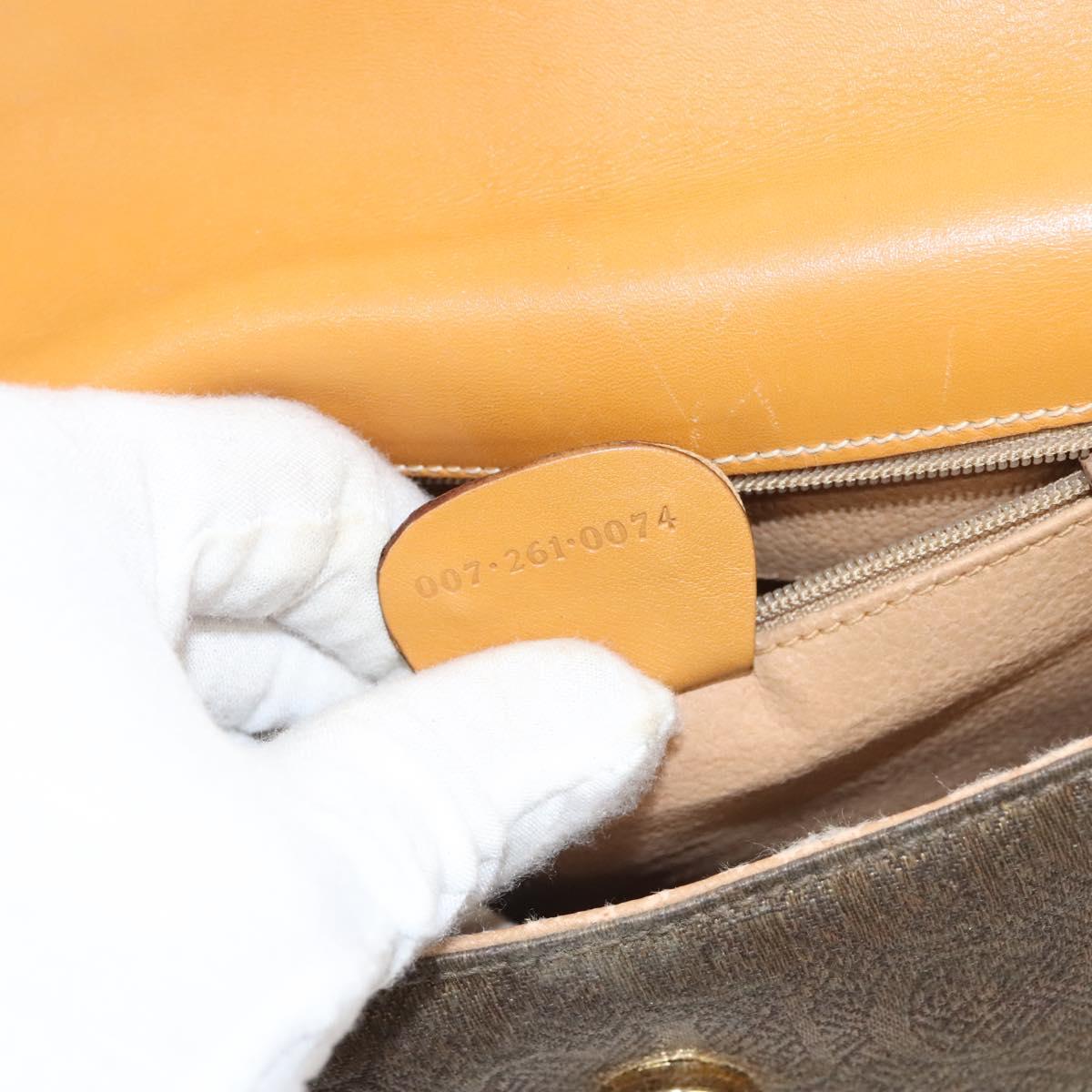GUCCI Shoulder Bag Canvas Leather Beige 007 261 0074 Auth BA1953