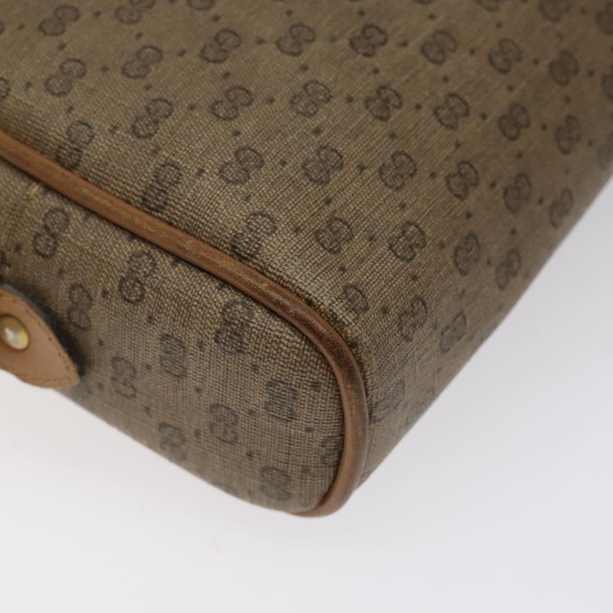 GUCCI Micro GG Supreme Shoulder Bag PVC Beige Auth BA1956