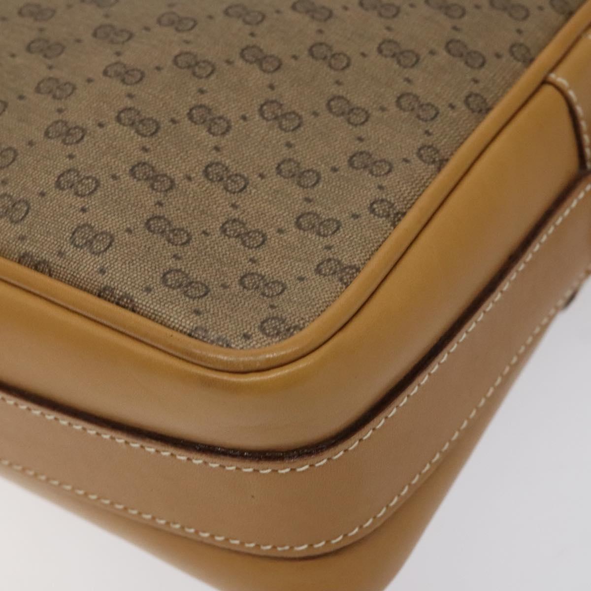 GUCCI Micro GG Supreme Shoulder Bag PVC Beige Gold 001 067 1281 Auth BA1957