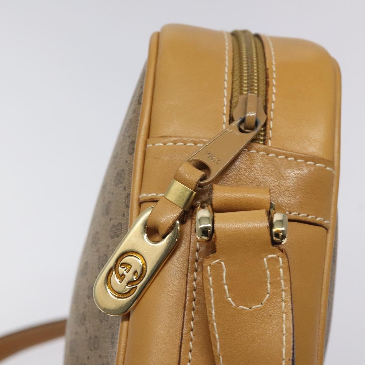 GUCCI Micro GG Supreme Shoulder Bag PVC Beige Gold 001 067 1281 Auth BA1957
